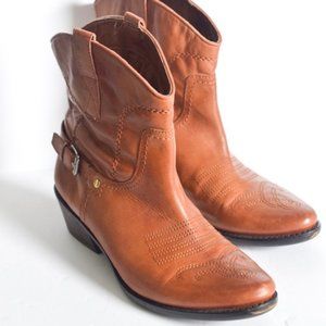 franco sarto cowboy ankle boots